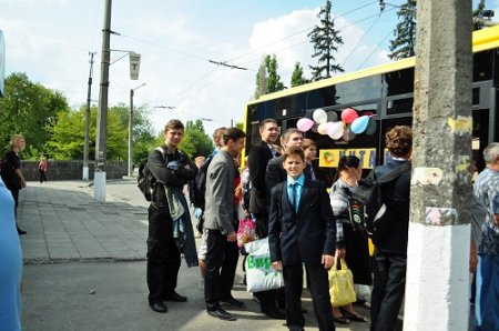 "Читаючий тролейбус " у Кременчуці